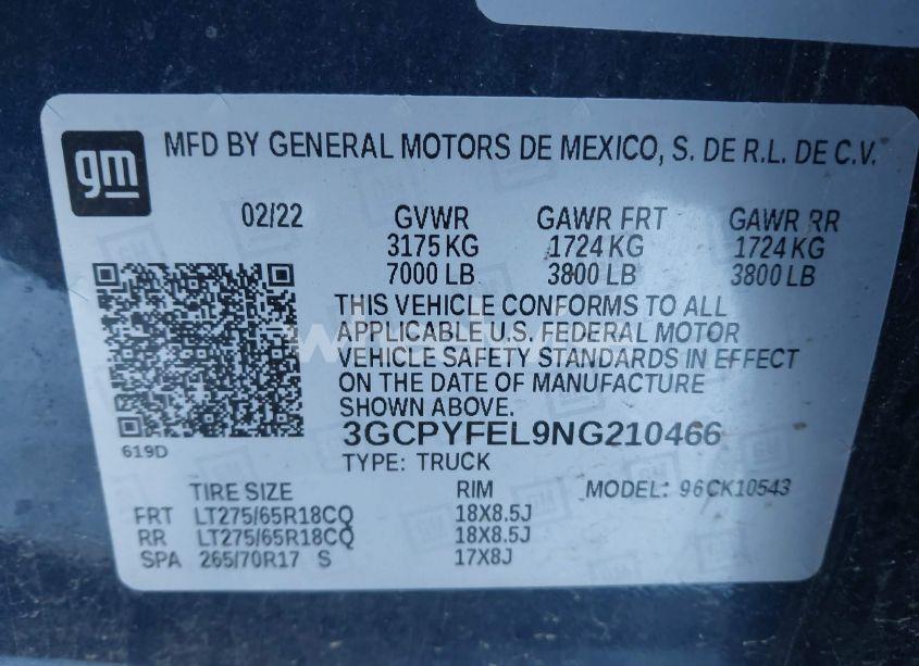 Photo 9 of 2022 Chevrolet Silverado 1500 LTD (VIN 3GCPYFEL9NG210466)