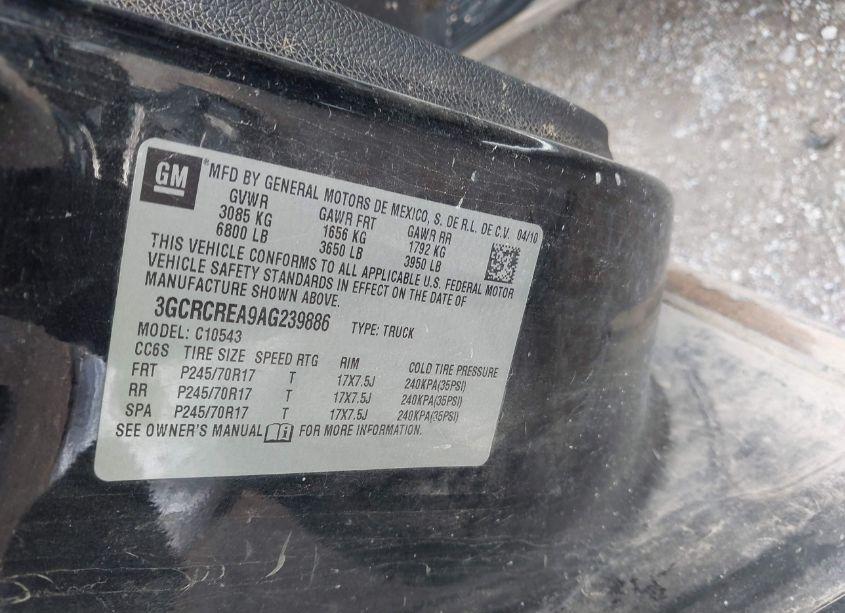 Photo 9 of 2010 Chevrolet Silverado 1500 LS (VIN 3GCRCREA9AG239886)