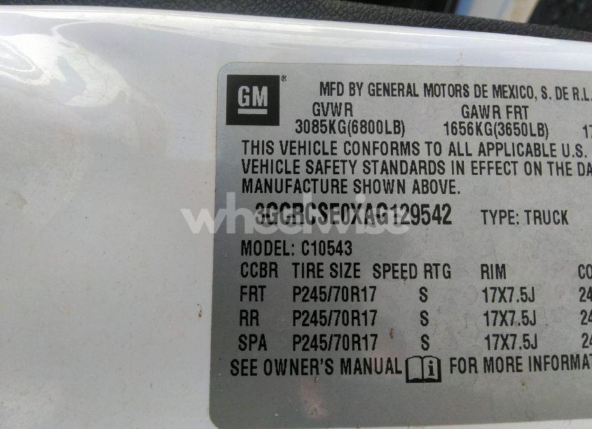 Photo 9 of 2010 Chevrolet Silverado 1500 LT (VIN 3GCRCSE0XAG129542)