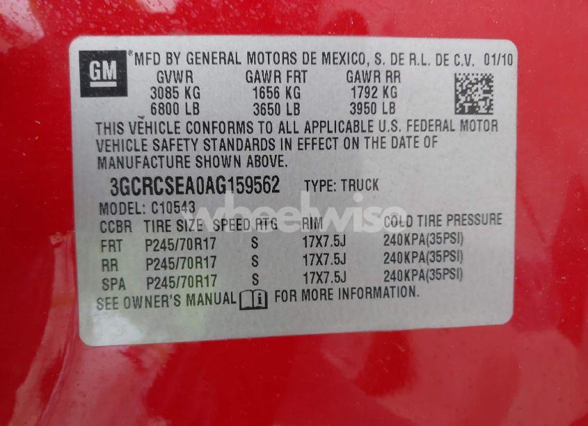 Photo 9 of 2010 Chevrolet Silverado 1500 LT (VIN 3GCRCSEA0AG159562)