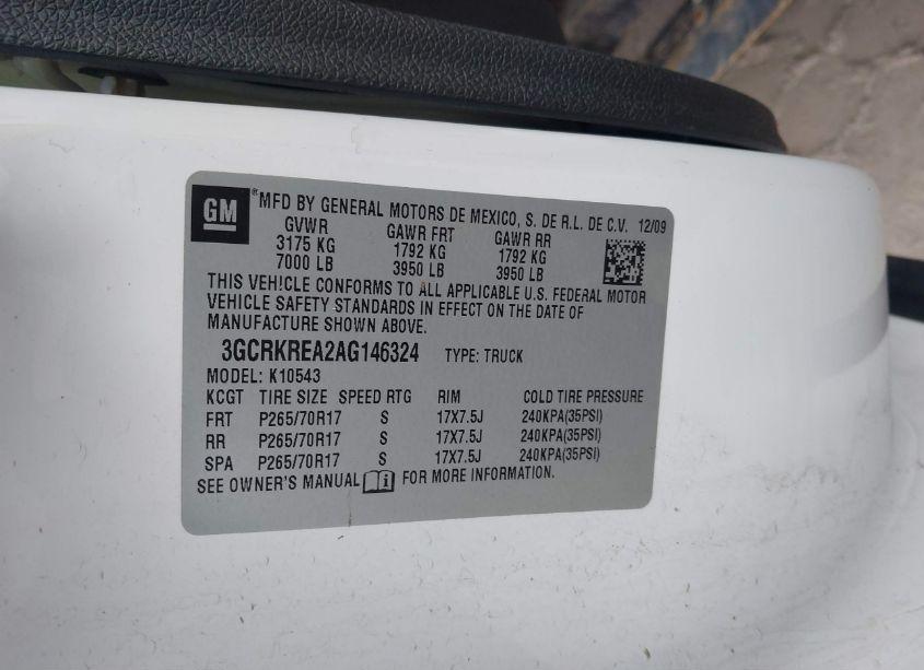 Photo 9 of 2010 Chevrolet Silverado 1500 LS (VIN 3GCRKREA2AG146324)