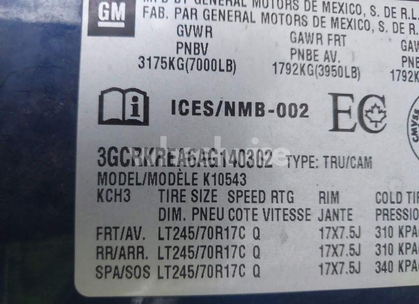 Photo 9 of 2010 Chevrolet Silverado 1500 LS (VIN 3GCRKREA6AG140302)