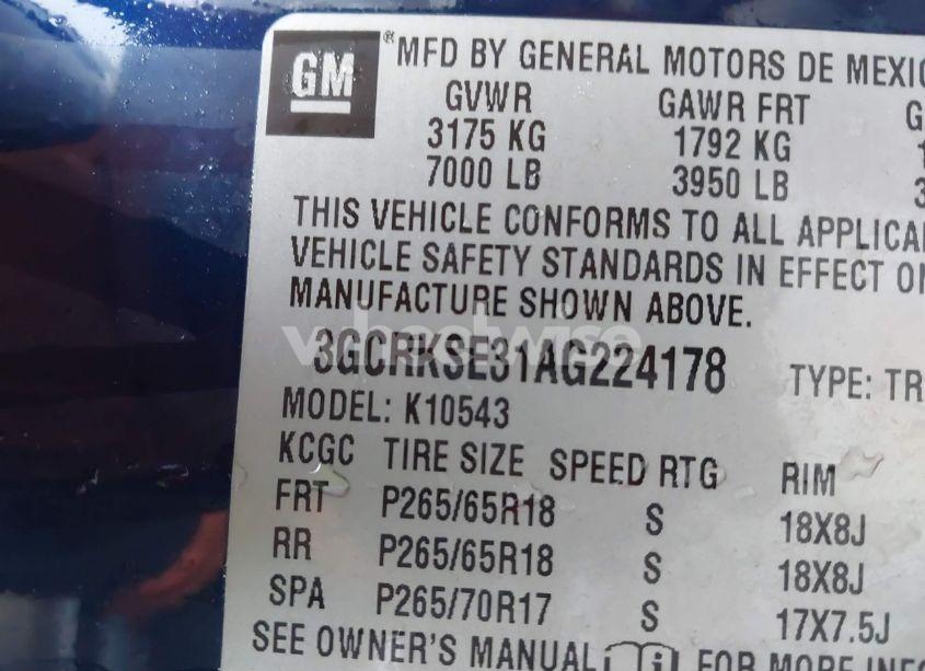 Photo 9 of 2010 Chevrolet Silverado 1500 LT (VIN 3GCRKSE31AG224178)