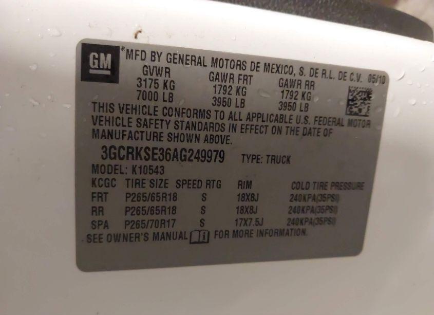 Photo 9 of 2010 Chevrolet Silverado 1500 LT (VIN 3GCRKSE36AG249979)