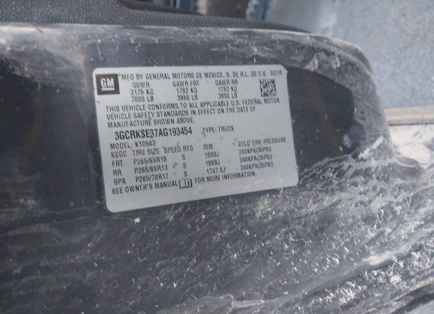 Photo 9 of 2010 Chevrolet Silverado 1500 LT (VIN 3GCRKSE37AG193454)