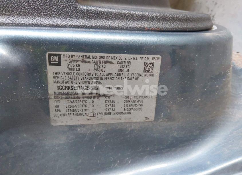 Photo 9 of 2010 Chevrolet Silverado 1500 LT (VIN 3GCRKSE37AG293988)