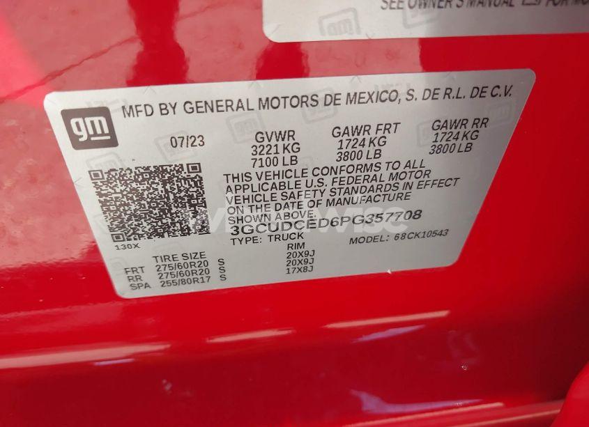 Photo 9 of 2023 Chevrolet Silverado 1500 4WD SHORT BED CUSTOM TRAIL BOSS (VIN 3GCUDCED6PG357708)