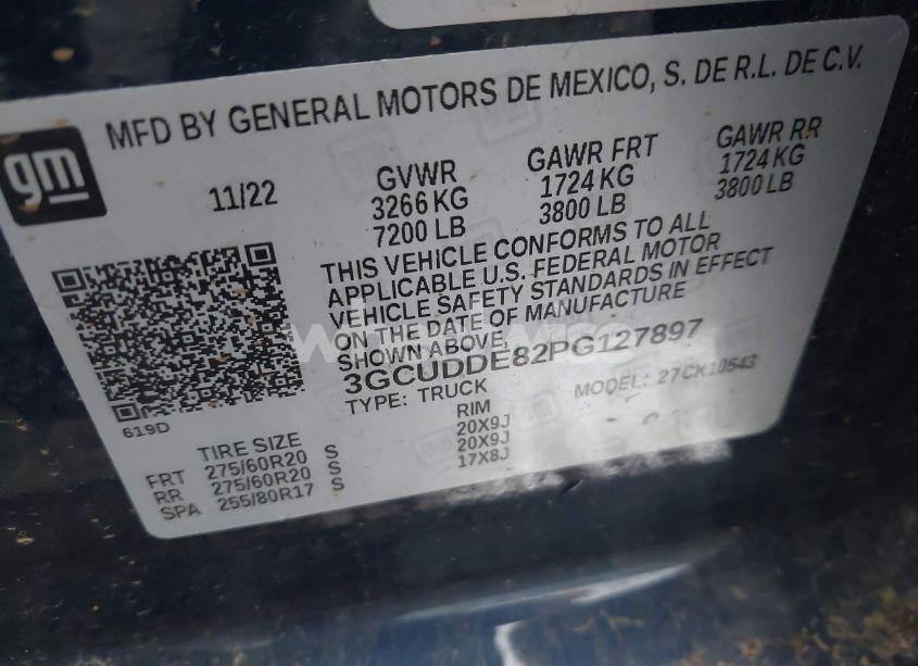 Photo 9 of 2023 Chevrolet Silverado 1500 4WD STANDARD BED LT (VIN 3GCUDDE82PG127897)