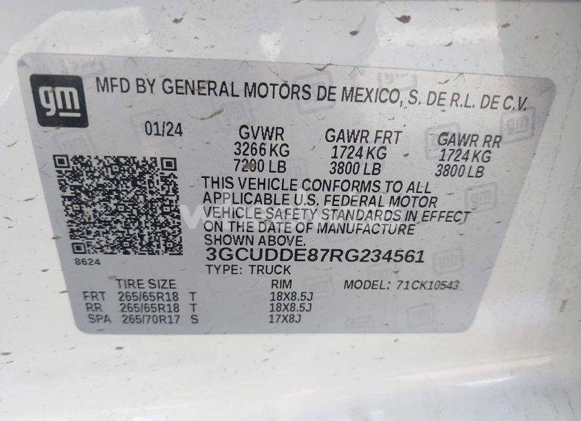 Photo 9 of 2024 Chevrolet Silverado 1500 4WD SHORT BED LT (VIN 3GCUDDE87RG234561)