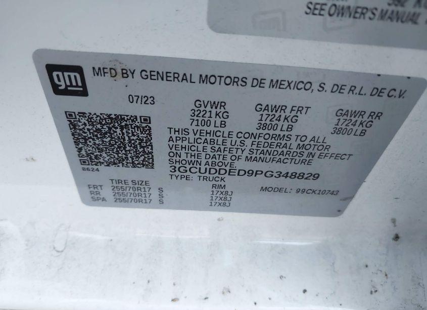 Photo 9 of 2023 Chevrolet Silverado 1500 4WD STANDARD BED LT (VIN 3GCUDDED9PG348829)