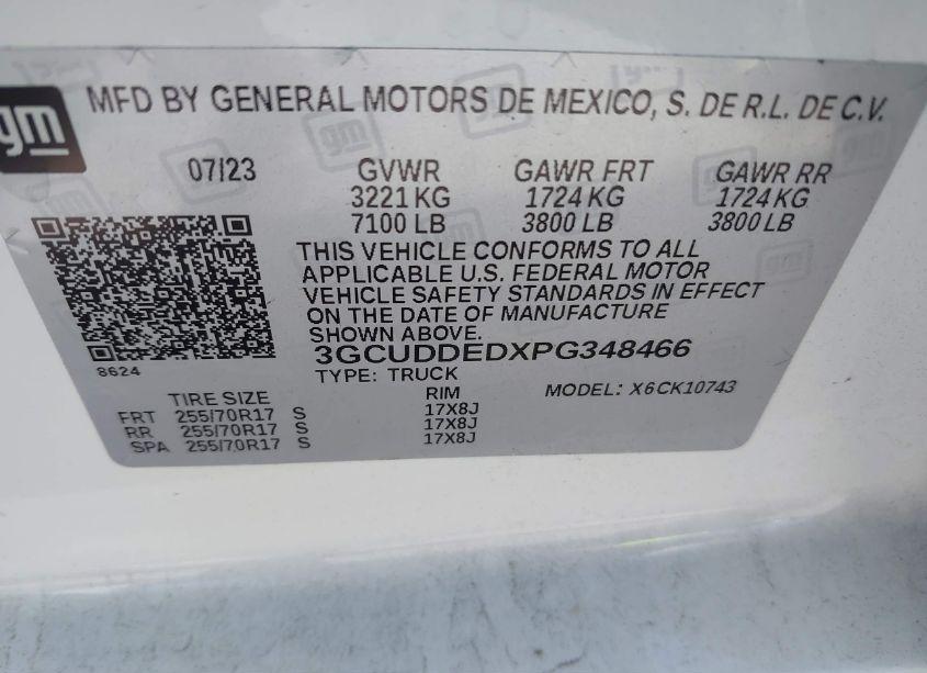 Photo 9 of 2023 Chevrolet Silverado 1500 4WD STANDARD BED LT (VIN 3GCUDDEDXPG348466)