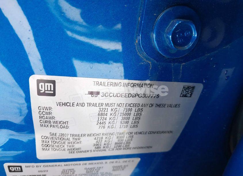 Photo 9 of 2023 Chevrolet Silverado 1500 4WD SHORT BED RST (VIN 3GCUDEED8PG307775)