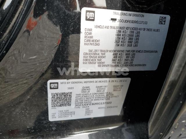 Photo 11 of 2024 CHEVROLET SILVERADO K1500 LT TRAIL BOSS (VIN 3GCUDFE82RG137103)