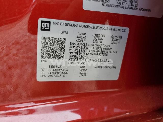 Photo 5 of 2024 CHEVROLET SILVERADO K1500 LT TRAIL BOSS (VIN 3GCUDFE84RG412664)