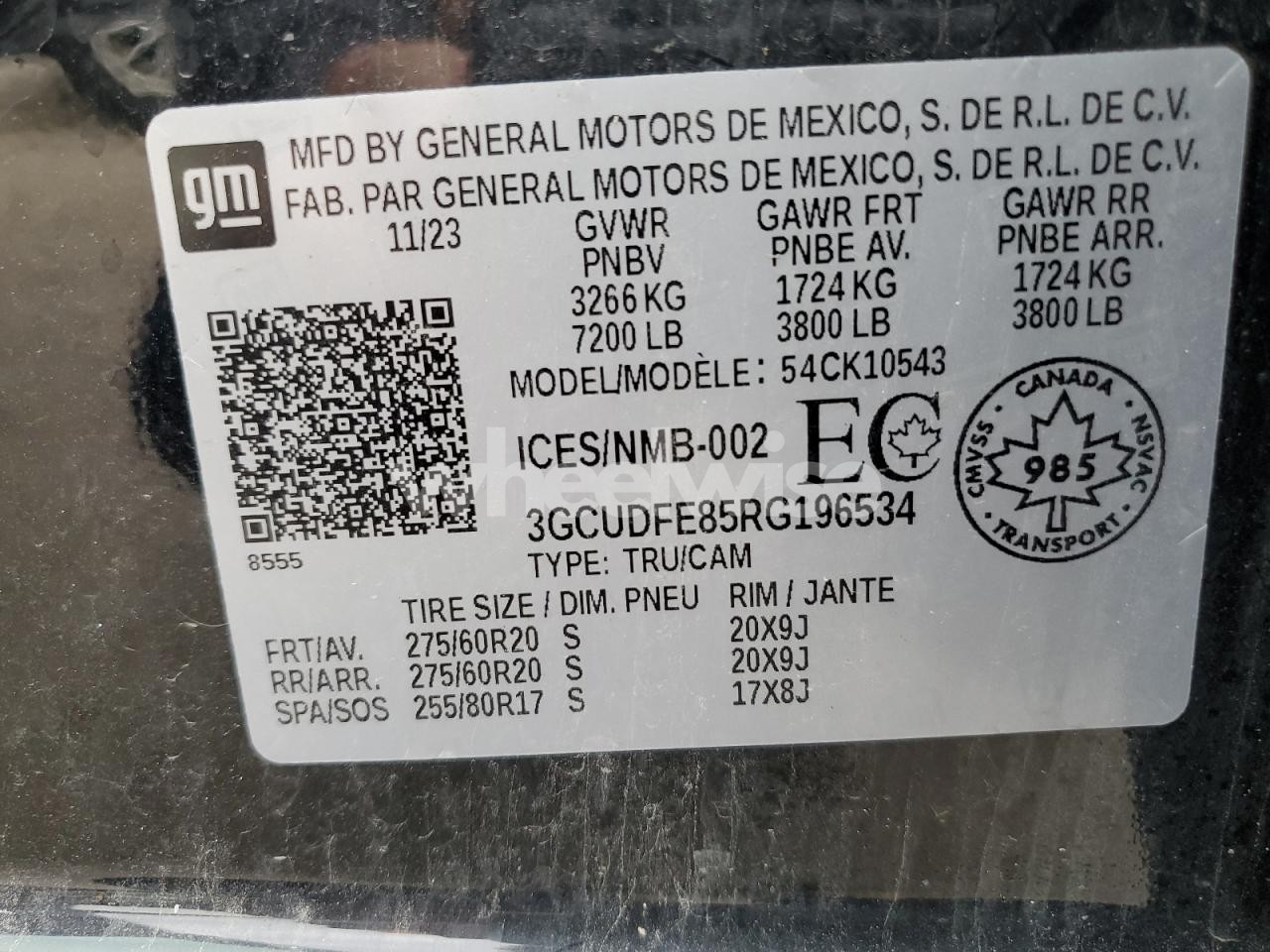 Photo 12 of 2024 CHEVROLET SILVERADO K1500 LT TRAIL BOSS (VIN 3GCUDFE85RG196534)