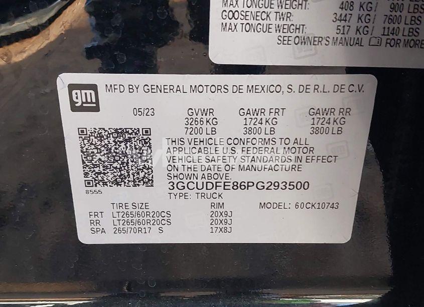 Photo 9 of 2023 Chevrolet Silverado 1500 4WD STANDARD BED LT TRAIL BOSS (VIN 3GCUDFE86PG293500)