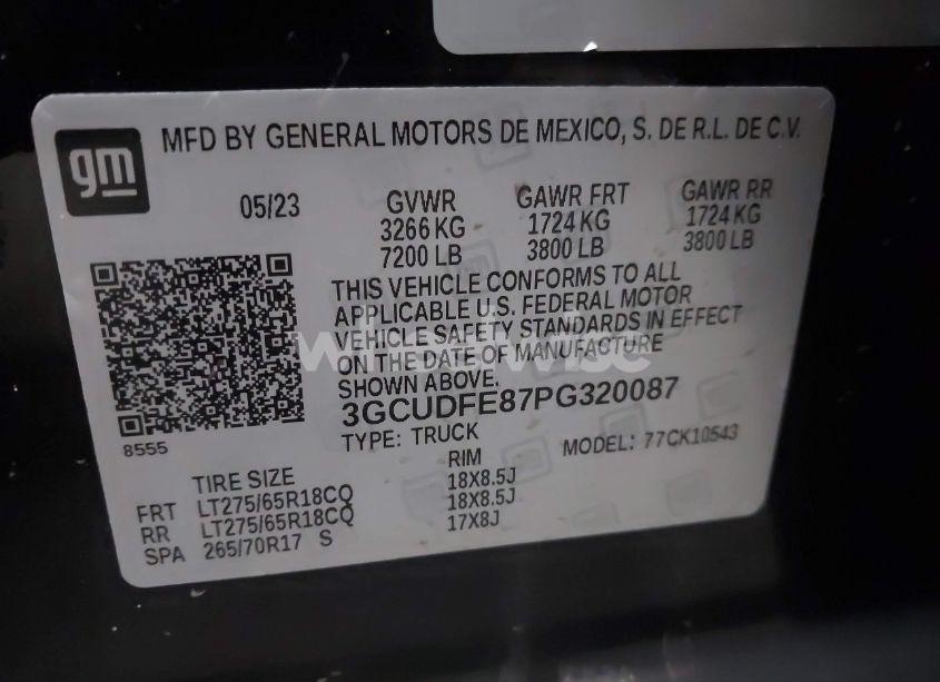 Photo 9 of 2023 Chevrolet Silverado 1500 4WD SHORT BED LT TRAIL BOSS (VIN 3GCUDFE87PG320087)