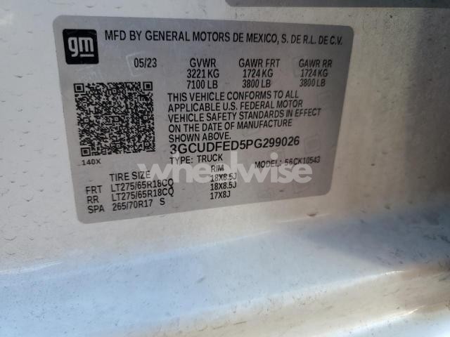 Photo 13 of 2023 CHEVROLET SILVERADO K1500 LT TRAIL BOSS (VIN 3GCUDFED5PG299026)