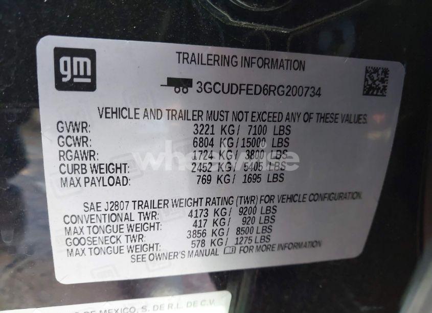 Photo 9 of 2024 Chevrolet Silverado 1500 4WD SHORT BED LT TRAIL BOSS (VIN 3GCUDFED6RG200734)