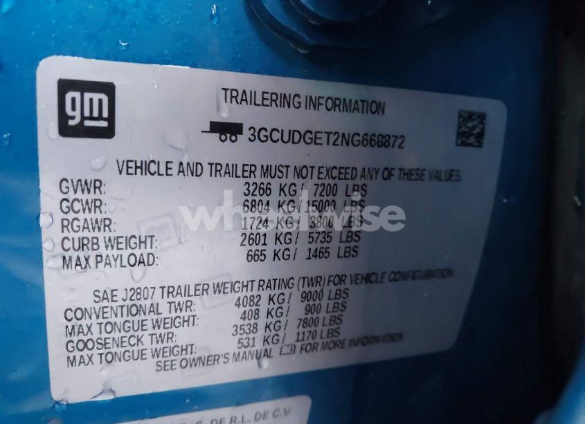 Photo 9 of 2022 Chevrolet Silverado 1500 4WD SHORT BED LTZ (VIN 3GCUDGET2NG668872)