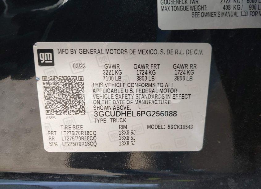 Photo 9 of 2023 Chevrolet Silverado 1500 4WD SHORT BED ZR2 (VIN 3GCUDHEL6PG256088)