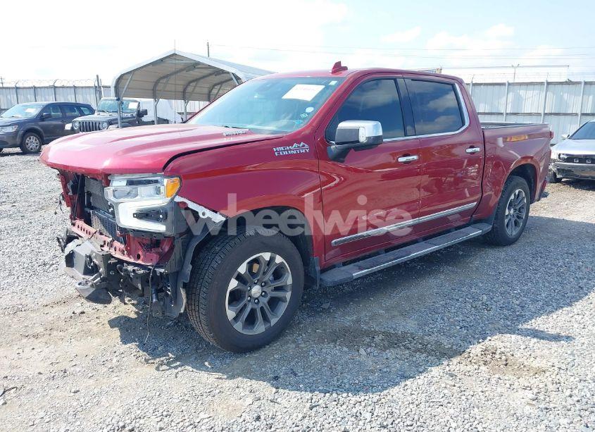Photo 2 of 2022 Chevrolet Silverado 1500 4WD SHORT BED HIGH COUNTRY (VIN 3GCUDJET3NG593998)