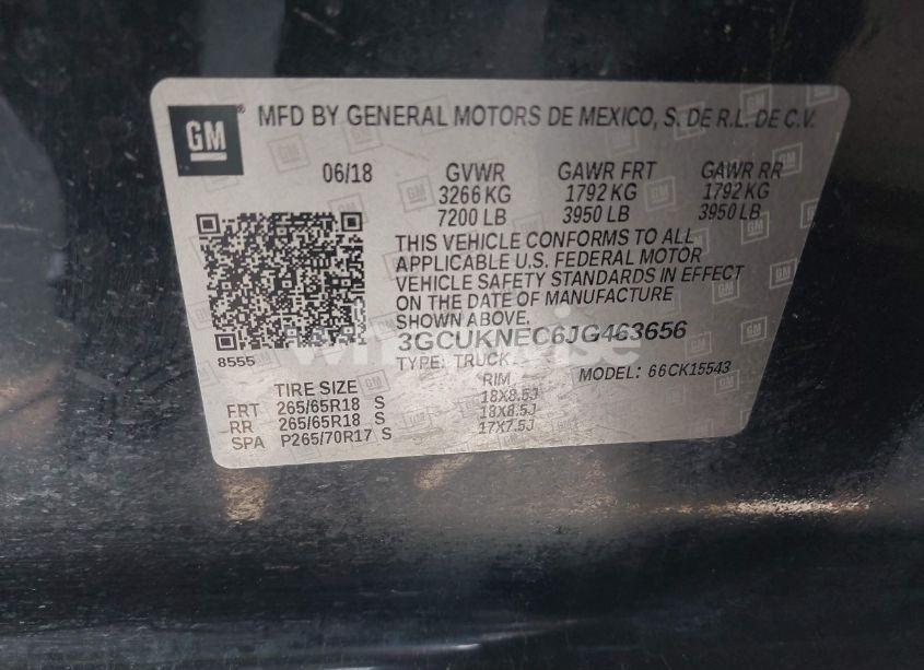 Photo 9 of 2018 Chevrolet Silverado 1500 WT (VIN 3GCUKNEC6JG463656)