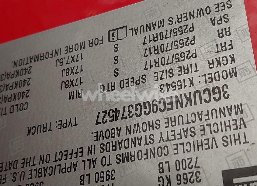 Photo 9 of 2016 Chevrolet Silverado 1500 LS (VIN 3GCUKNEC9GG374527)