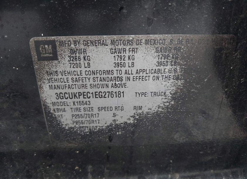 Photo 9 of 2014 Chevrolet Silverado 1500 WORK TRUCK 1WT (VIN 3GCUKPEC1EG276181)