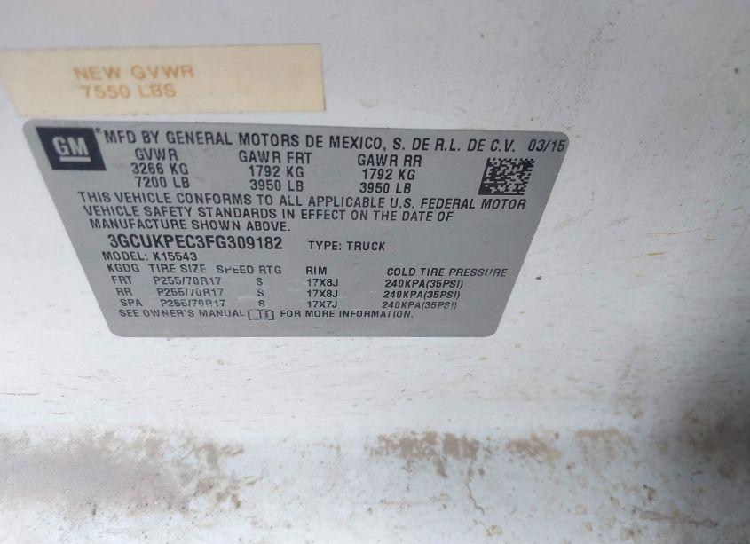 Photo 9 of 2015 Chevrolet Silverado 1500 LS/WT (VIN 3GCUKPEC3FG309182)