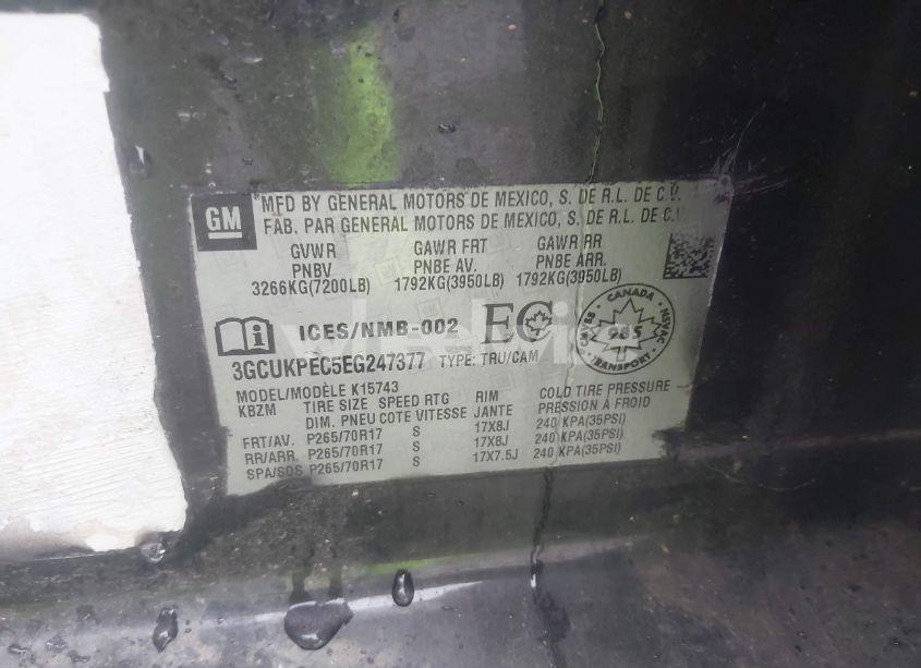 Photo 9 of 2014 Chevrolet Silverado 1500 WORK TRUCK 1WT/WORK TRUCK 2WT (VIN 3GCUKPEC5EG247377)