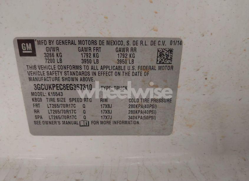 Photo 9 of 2014 Chevrolet Silverado 1500 WORK TRUCK 1WT (VIN 3GCUKPEC8EG357310)