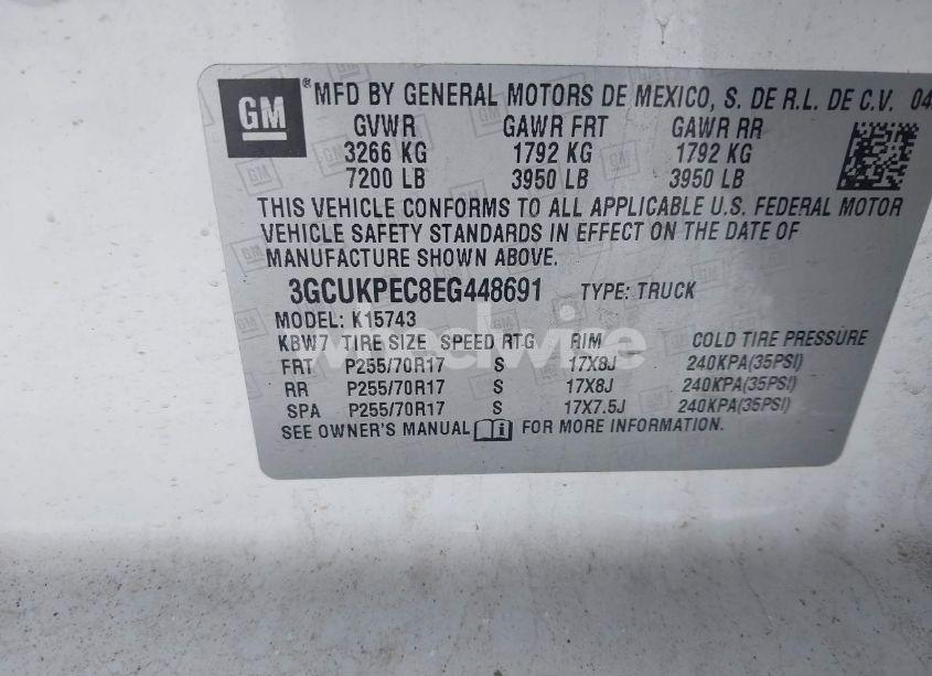 Photo 9 of 2014 Chevrolet Silverado 1500 WORK TRUCK 1WT (VIN 3GCUKPEC8EG448691)