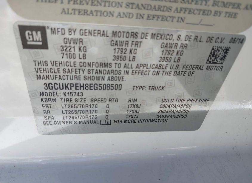 Photo 9 of 2014 Chevrolet Silverado 1500 WORK TRUCK 2WT (VIN 3GCUKPEH8EG508500)