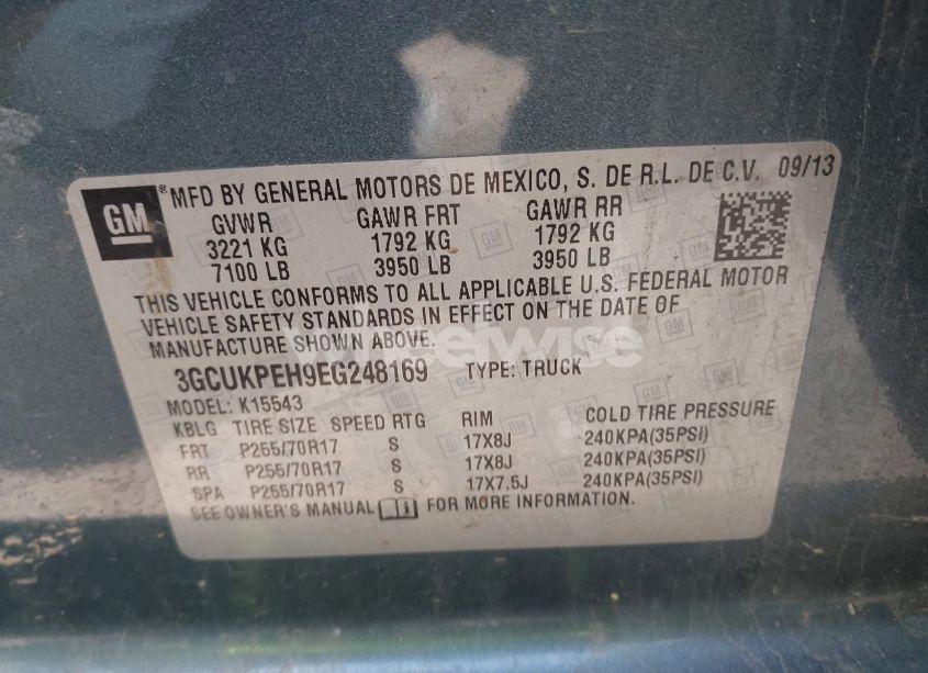 Photo 9 of 2014 Chevrolet Silverado 1500 WORK TRUCK 1WT (VIN 3GCUKPEH9EG248169)