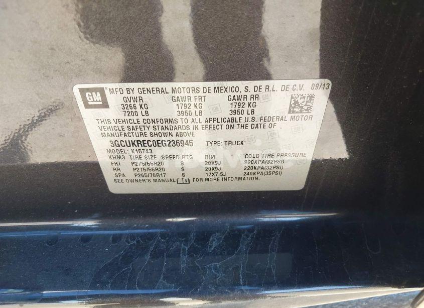 Photo 9 of 2014 Chevrolet Silverado 1500 1LT (VIN 3GCUKREC0EG236945)