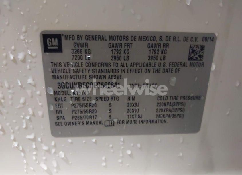 Photo 9 of 2014 Chevrolet Silverado 1500 1LT (VIN 3GCUKREC0EG560641)