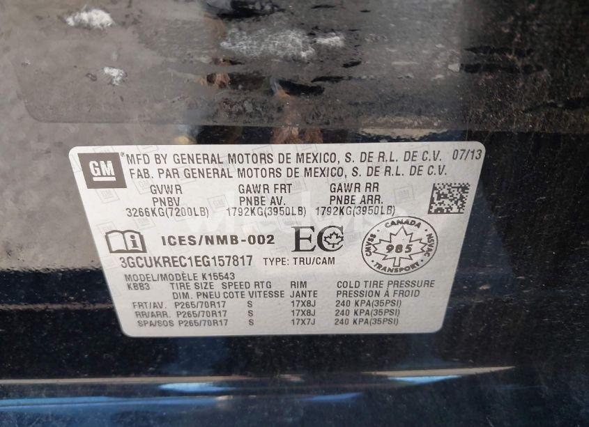 Photo 9 of 2014 Chevrolet Silverado 1500 1LT/2LT (VIN 3GCUKREC1EG157817)