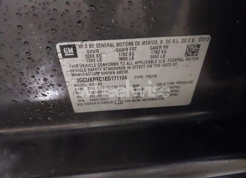 Photo 9 of 2014 Chevrolet Silverado 1500 1LT (VIN 3GCUKREC1EG171104)