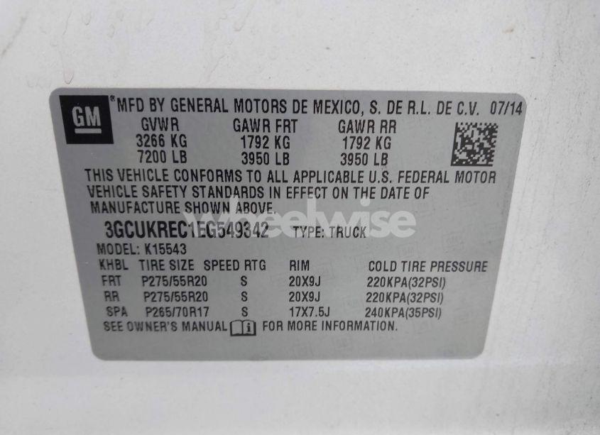 Photo 9 of 2014 Chevrolet Silverado 1500 1LT (VIN 3GCUKREC1EG549342)