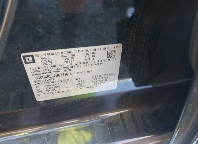 Photo 9 of 2017 Chevrolet Silverado 1500 1LT (VIN 3GCUKREC2HG321614)