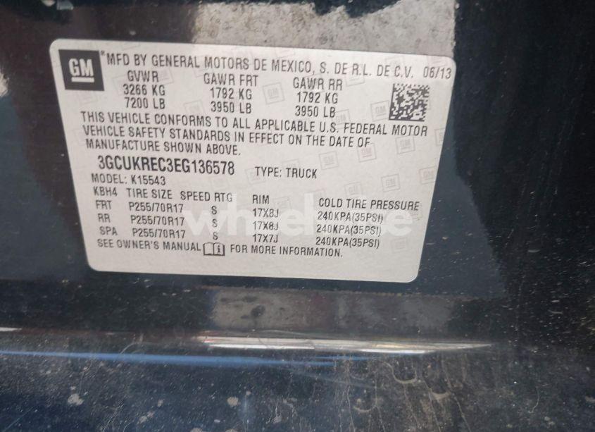 Photo 9 of 2014 Chevrolet Silverado 1500 1LT (VIN 3GCUKREC3EG136578)