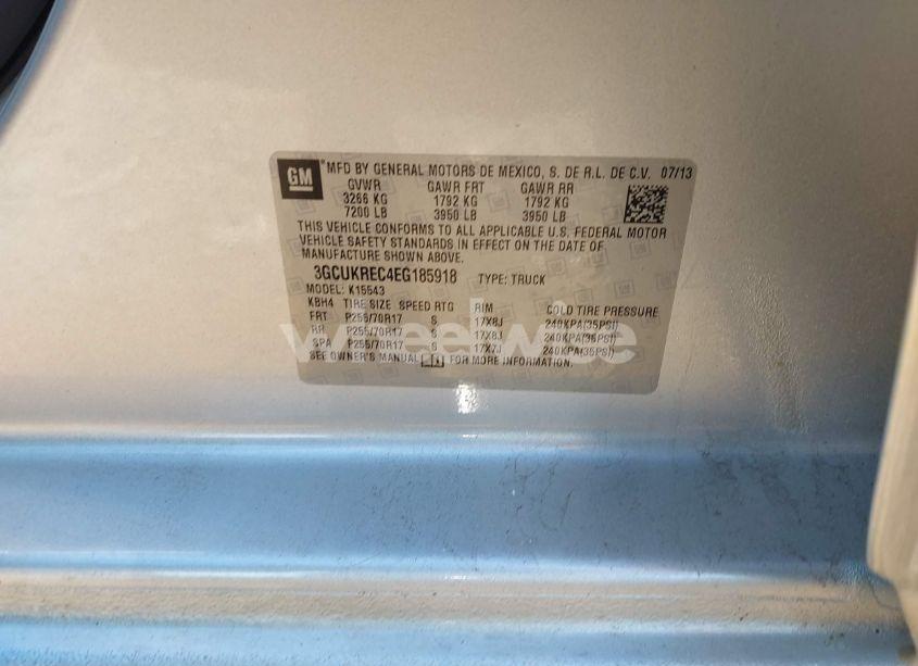 Photo 9 of 2014 Chevrolet Silverado 1500 1LT (VIN 3GCUKREC4EG185918)