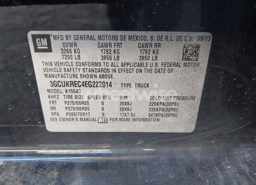 Photo 9 of 2014 Chevrolet Silverado 1500 1LT (VIN 3GCUKREC4EG222014)