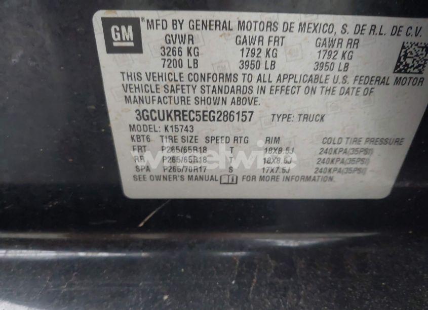 Photo 9 of 2014 Chevrolet Silverado 1500 2LT (VIN 3GCUKREC5EG286157)