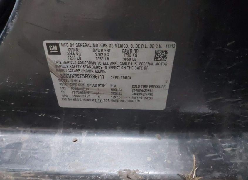 Photo 9 of 2014 Chevrolet Silverado 1500 2LT (VIN 3GCUKREC5EG286711)