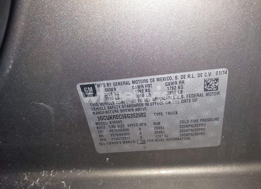 Photo 9 of 2014 Chevrolet Silverado 1500 1LT (VIN 3GCUKREC5EG352982)