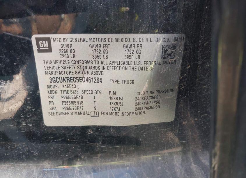 Photo 9 of 2014 Chevrolet Silverado 1500 2LT (VIN 3GCUKREC5EG461264)