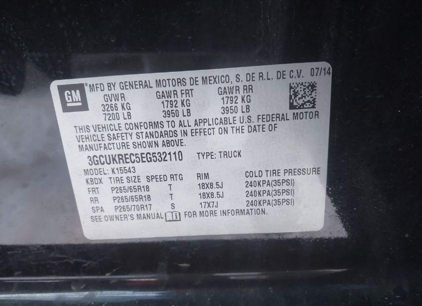 Photo 9 of 2014 Chevrolet Silverado 1500 1LT (VIN 3GCUKREC5EG532110)