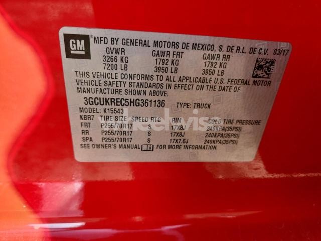 Photo 7 of 2017 CHEVROLET SILVERADO K1500 LT N/A (VIN 3GCUKREC5HG361136)